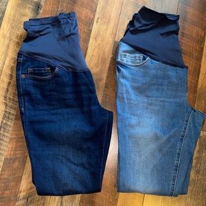 Two Old Navy maternity skinny jeans size 6